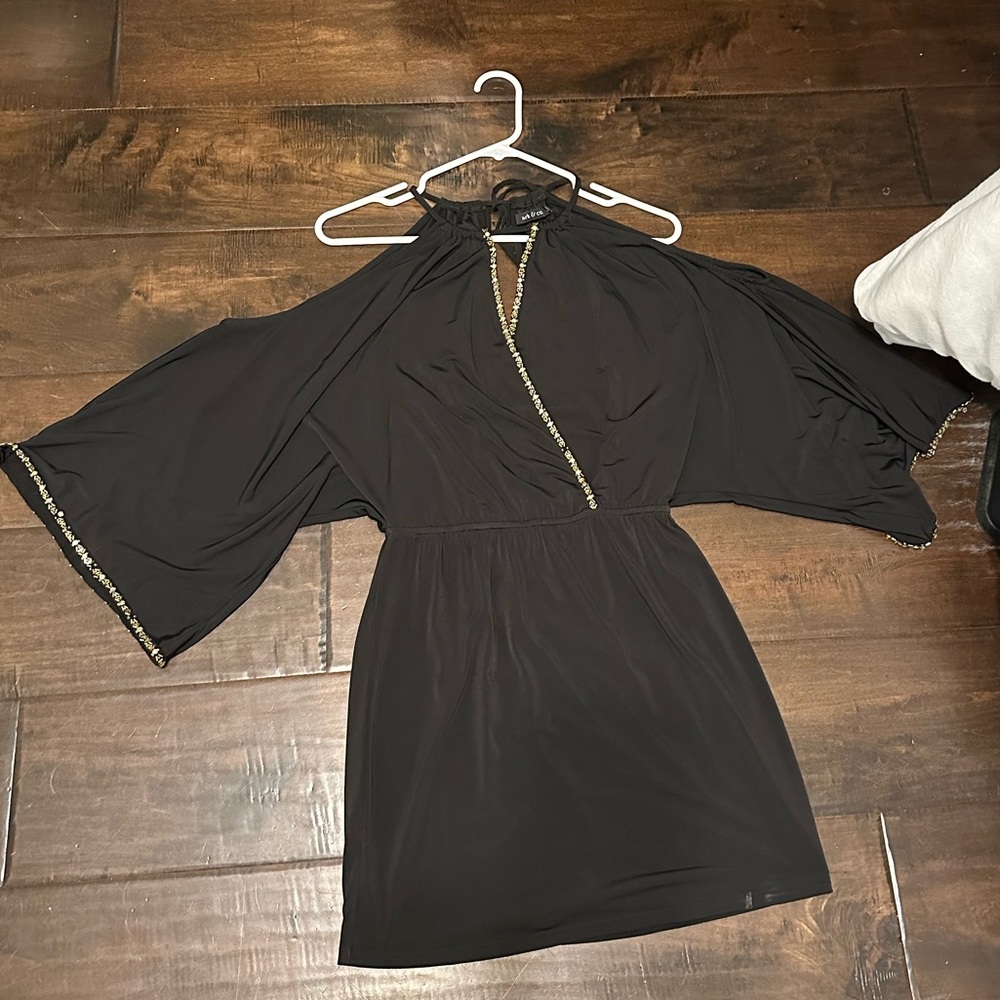 Black with gold beading Ark & co. Dress